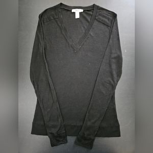 NWOT - "Realities" Silk/Wool Sheer Black Jersey - Size L